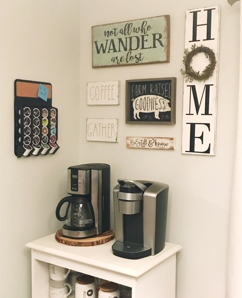 coffee corner in brittany's house
