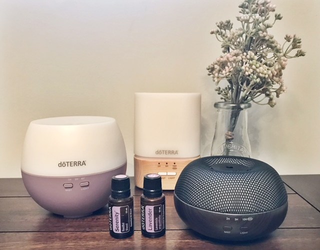 doTERRA diffusers with Lavender and Serenity oils