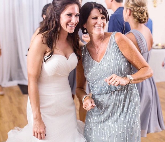 my mom and I at my wedding