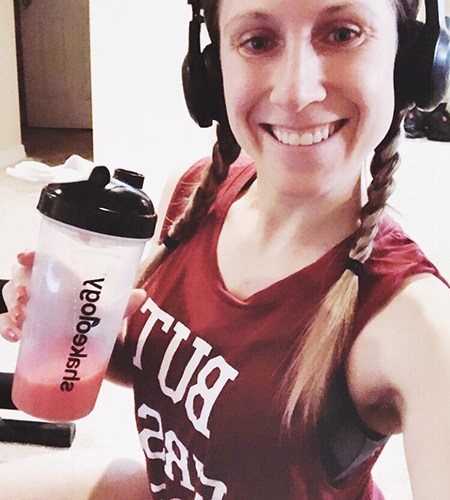 brittany working out at home