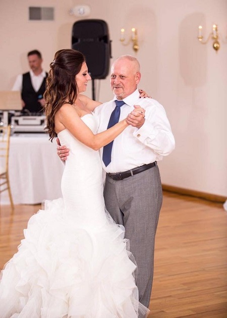 Brittany and her dad dancing on her wedding day